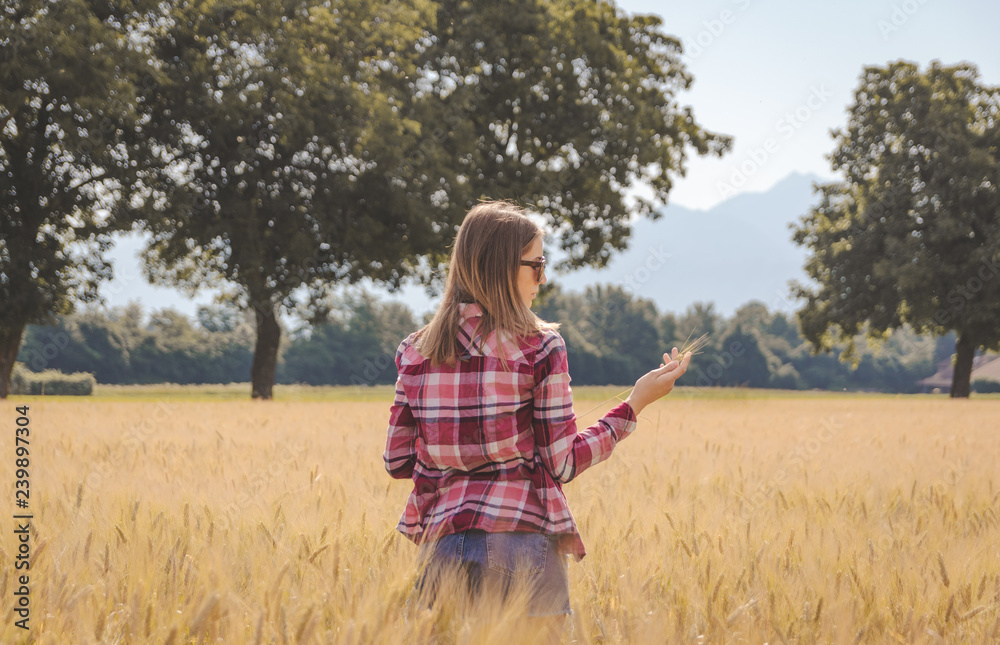Woman posing in a Wheat filed Woman posing in a Wheat filed