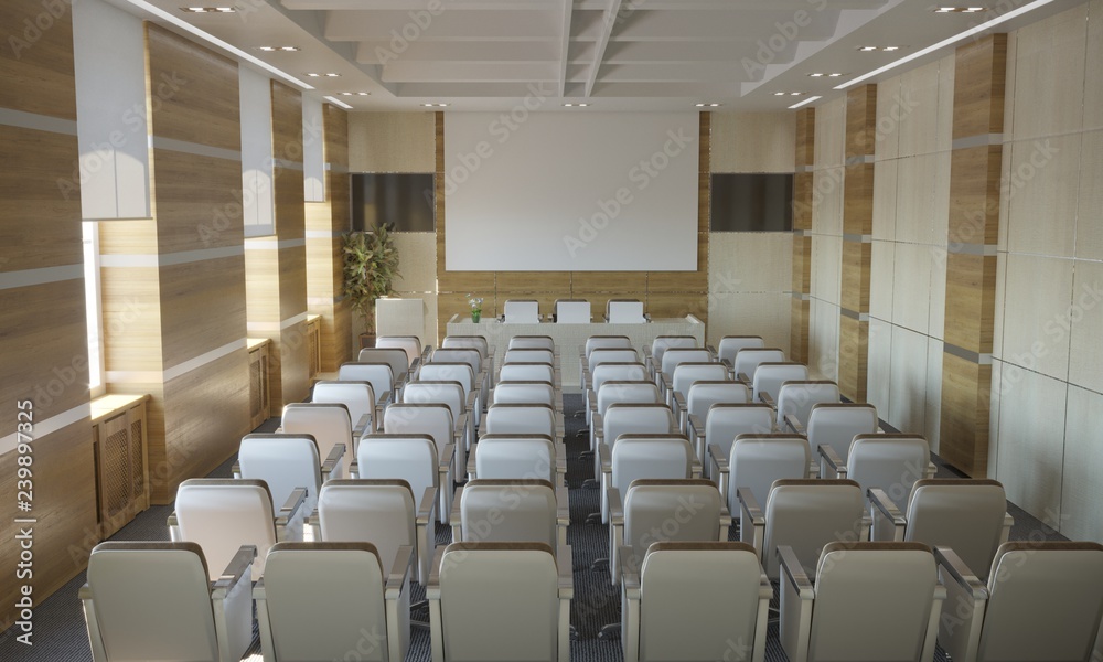 Fototapeta premium conference room, meeting room, interior visualization, 3D illustration