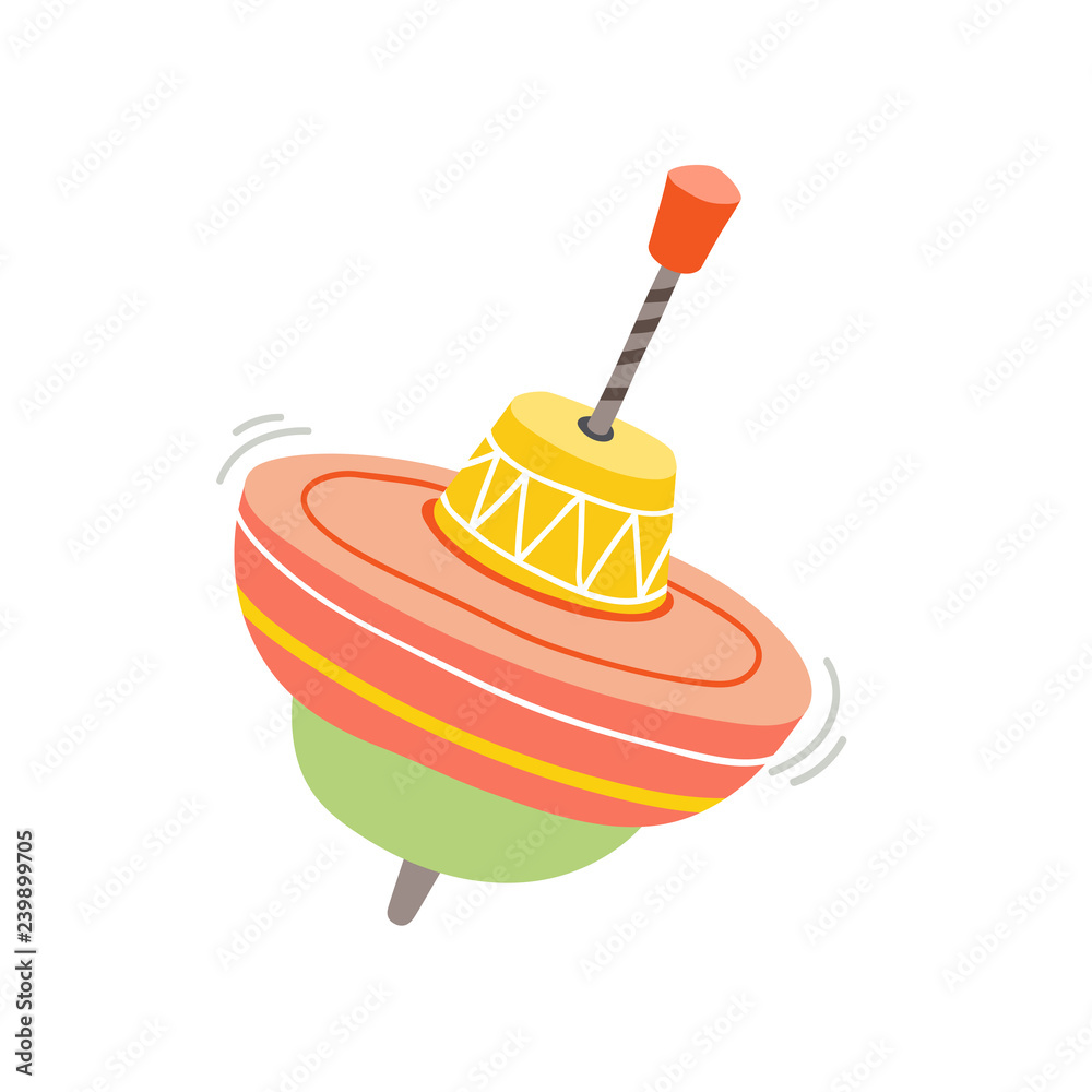 Colorful whirligig toy. Traditional Carousel Humming Top. Baby shower design element. Spinning Top. Vector eps 10 illustration isolated on white background. Colorful whirligig toy. Traditional Carousel Humming Top. Baby shower design element. Spinning Top. Vector eps 10 illustration isolated on white background.