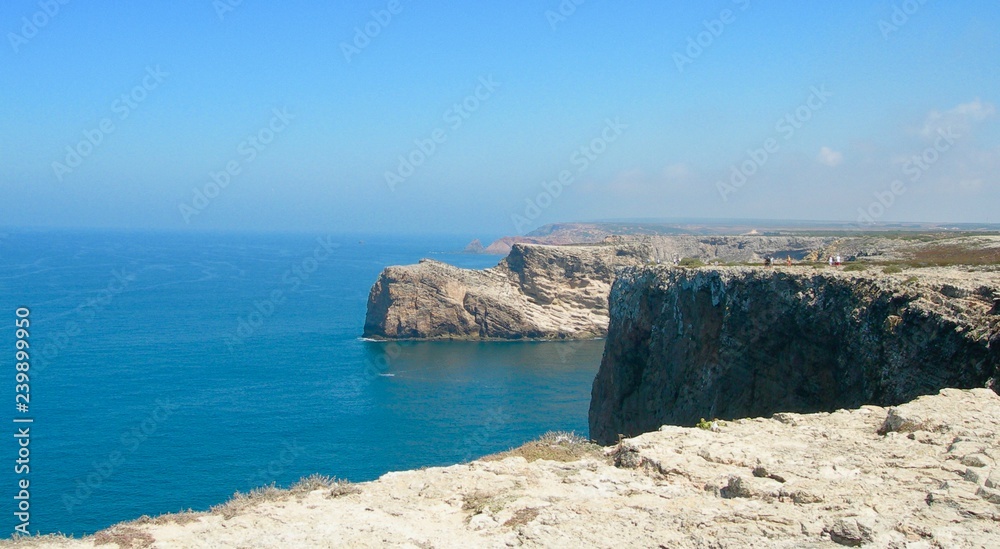 View of the coast in the Portuguese Algarve.