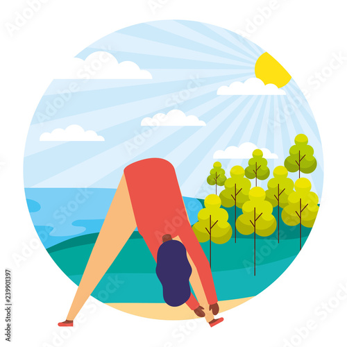woman daily routine outdoors