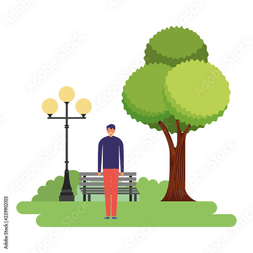 man stretching daily routine in the park