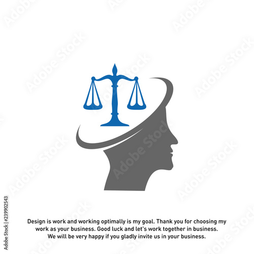 Law Firm with People Logo design template. Law Firm logo concepts. Attorney logo vector