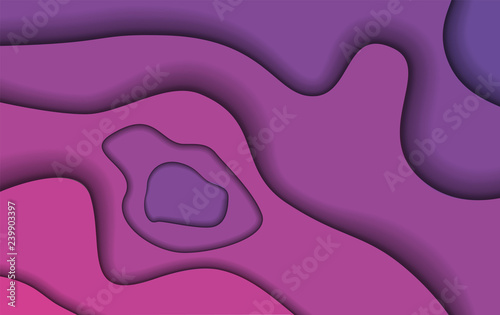 Layers of shades from violet to pink. Smooth lines.