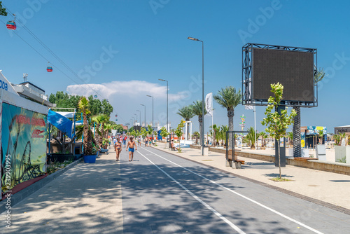 Mamaia in Romania, very popluar town during the summer time. photo