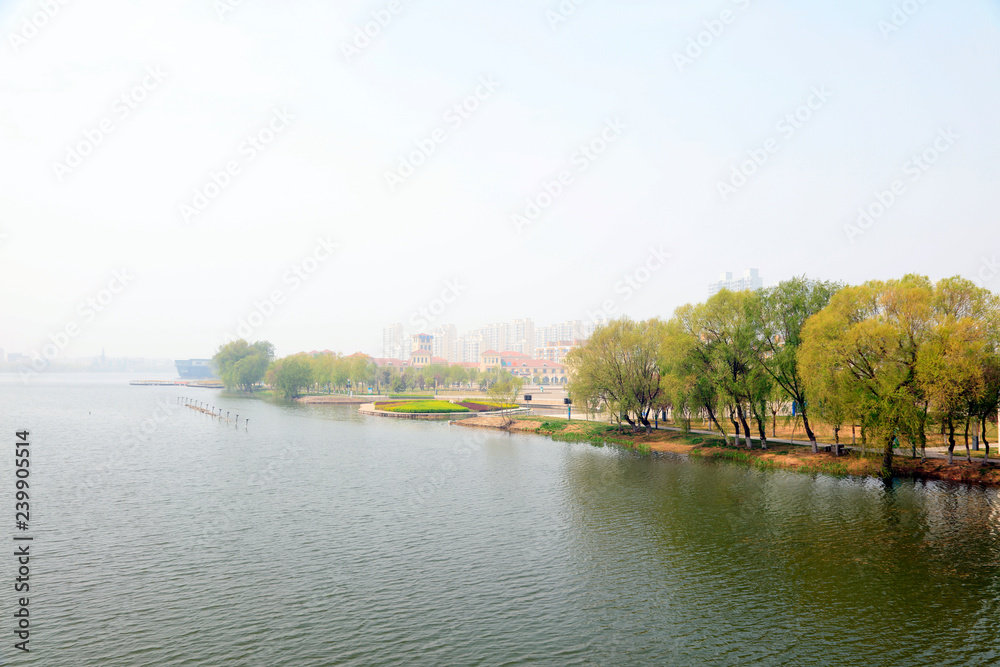 Riverfront landscape, China