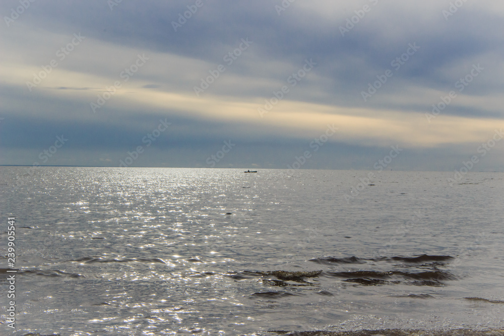 Baltic sea on a cloudy day