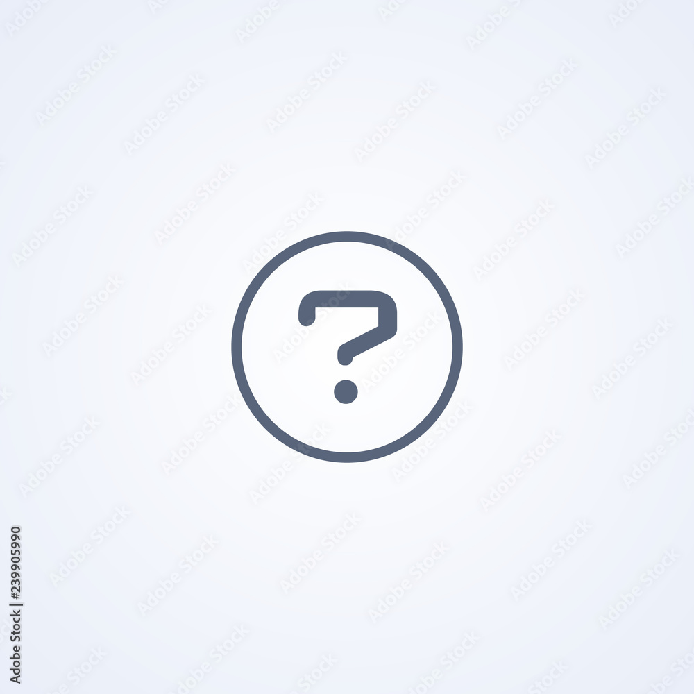 Question icon, vector best gray line icon Question icon, vector best gray line icon