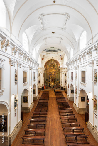 Interior of San Ildefonso Church or Jesuit church (Iglesia de San Idelfonso), Toledo, Spain.