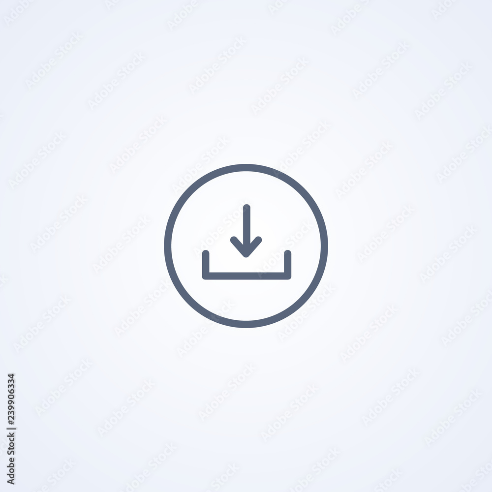 Download icon, vector best gray line icon Download icon, vector best gray line icon