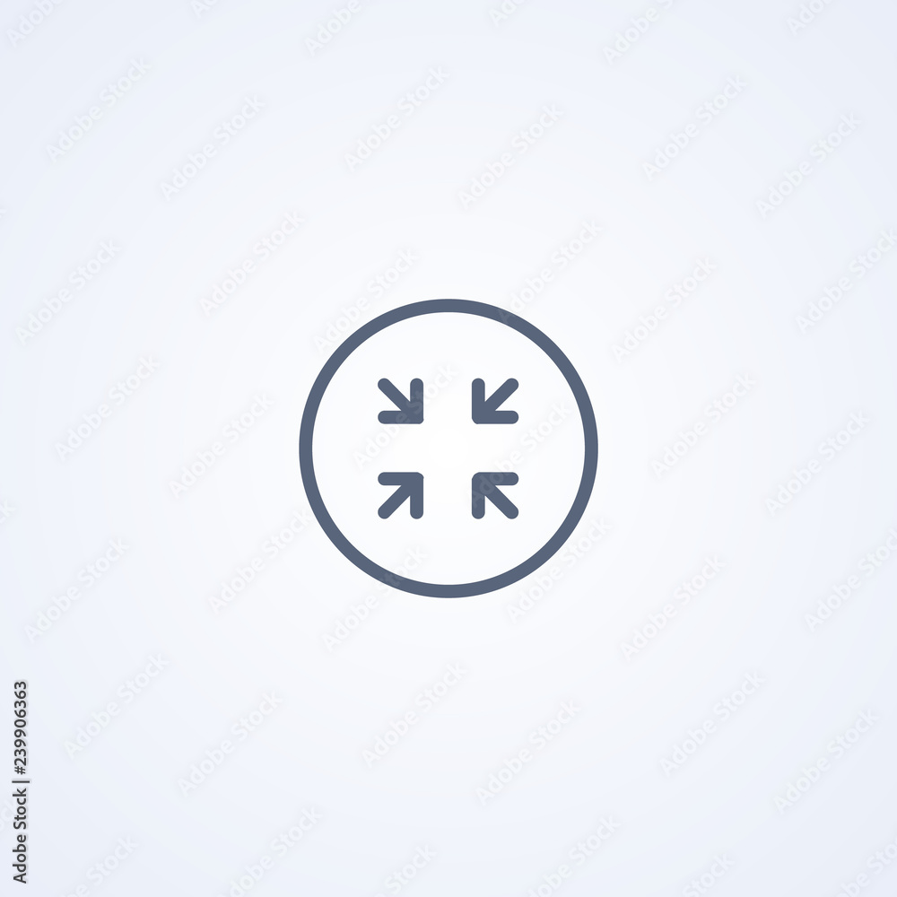 Exit full screen, vector best gray line icon Exit full screen, vector best gray line icon