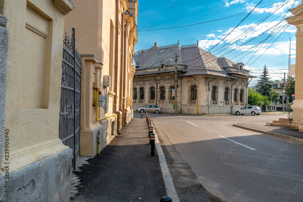 The street in Ploiesti town in Romania