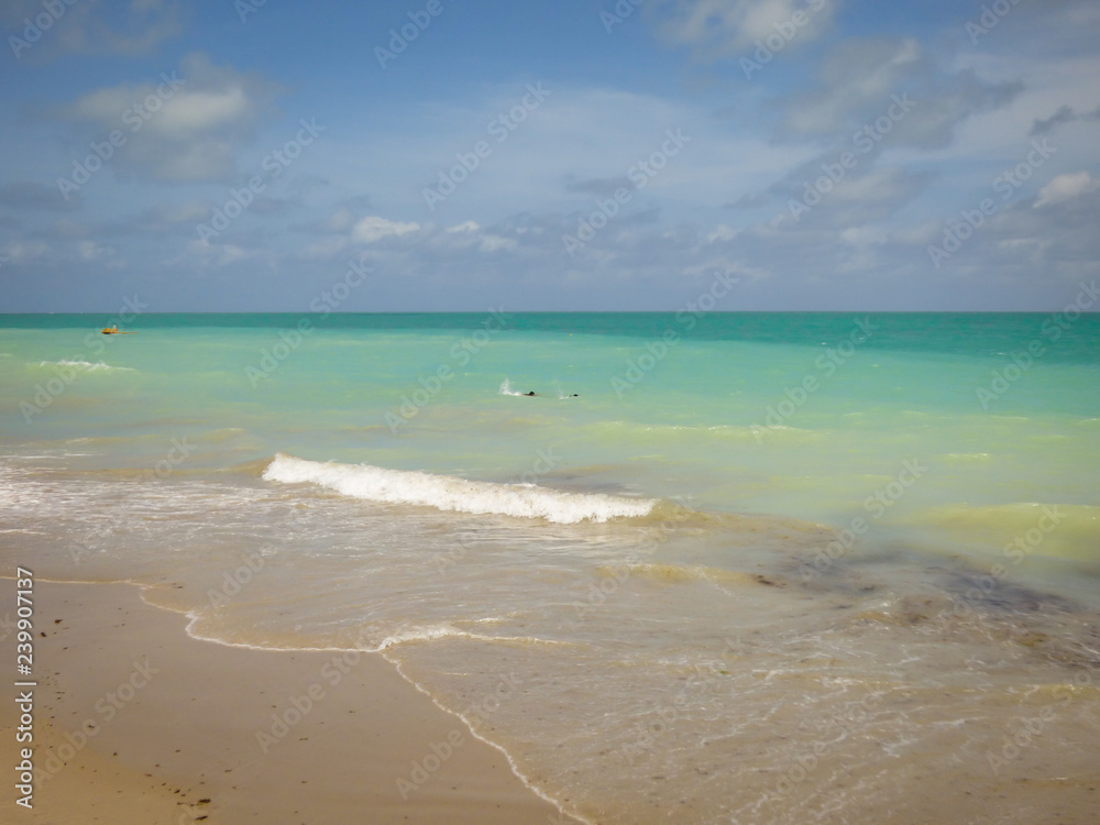 Beautiful turquoise sea on Itamaraca Island (Pernambuco state, Brazil)