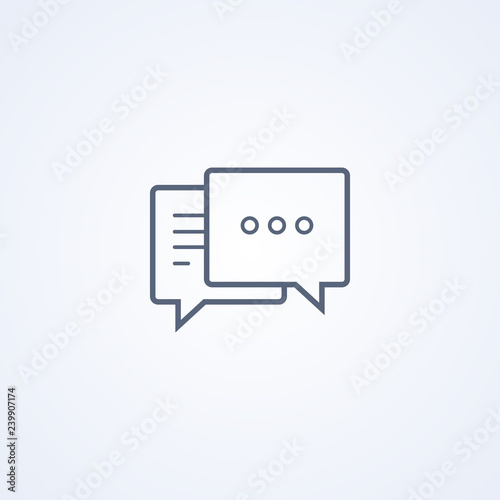 Negotiation, chat, communication, vector best gray line icon
