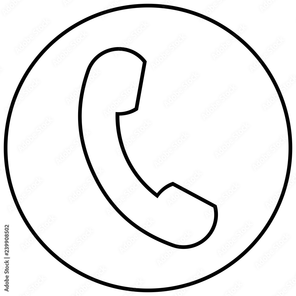 Telephone receiver icon. Telephone receiver icon.