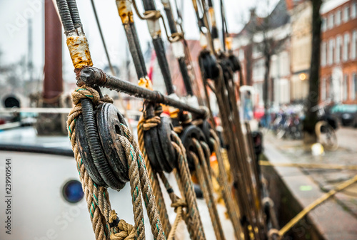 ropes on a ship