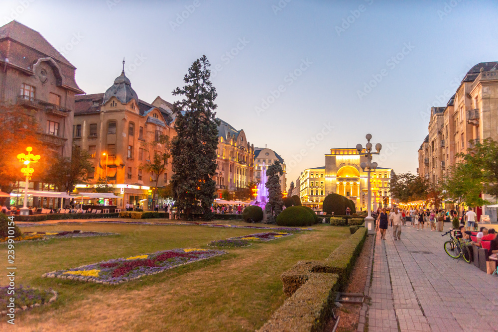 Fototapeta premium the view on amazing town in Romania - Timisoara
