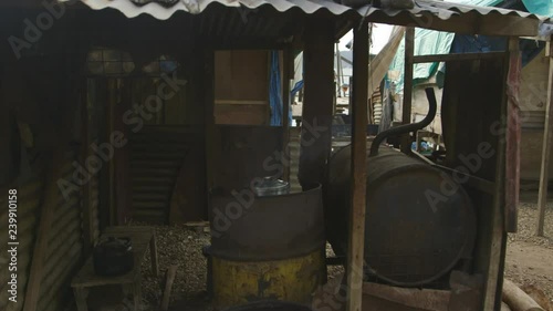 Wallpaper Mural Close-up still shot of a cooking stove made out of old tanks with a smoke exhaust, hanuabada village, Moresby Torontodigital.ca