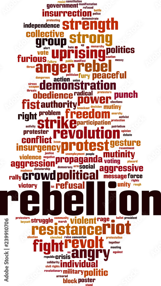 Obraz premium Rebellion word cloud