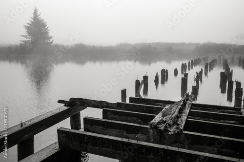 Old Wharf on the Willapa No. 5, Raymond, Washington, 2018 photo