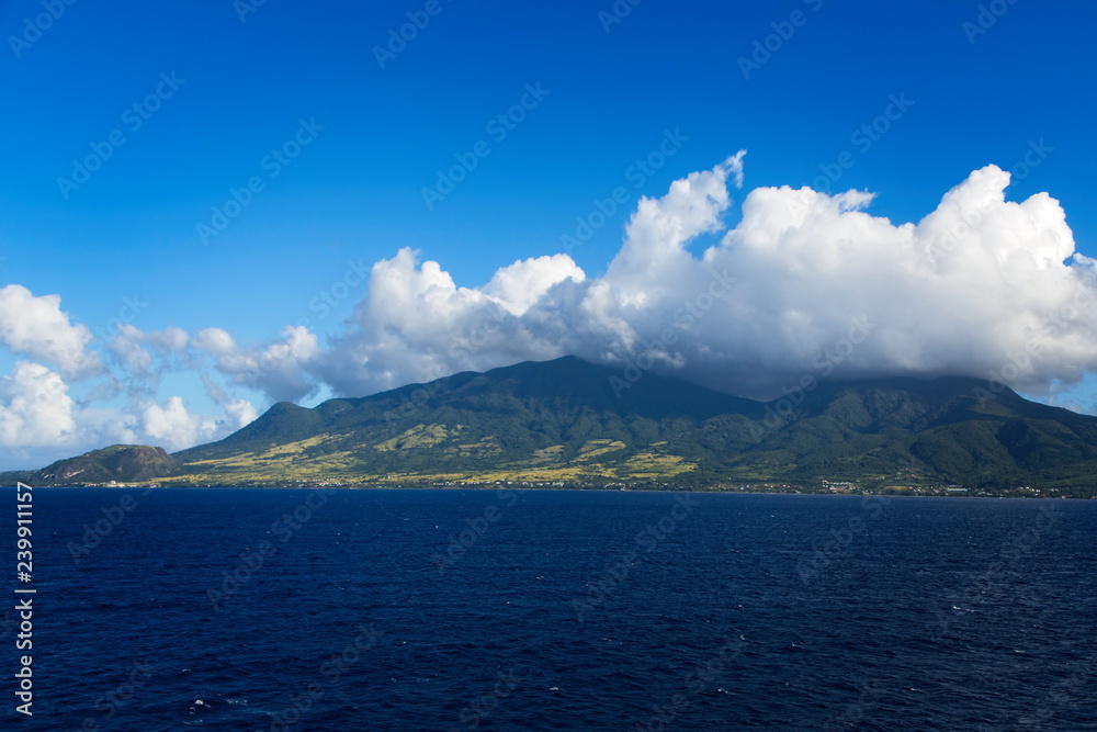 Clouds Over Green Hills of St Kitts