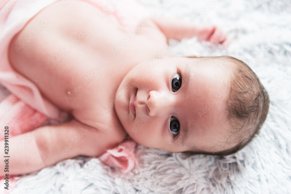 Portrait of baby with beautiful big blue eyes Portrait of baby with beautiful big blue eyes