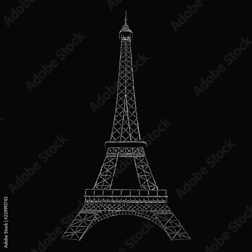 This is a vector image of the  tower in Paris.