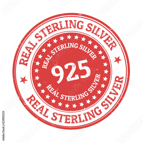 Real sterling silver sign or stamp