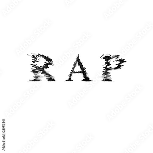 3d text illustration depth effect rap