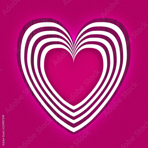Heart on pink background