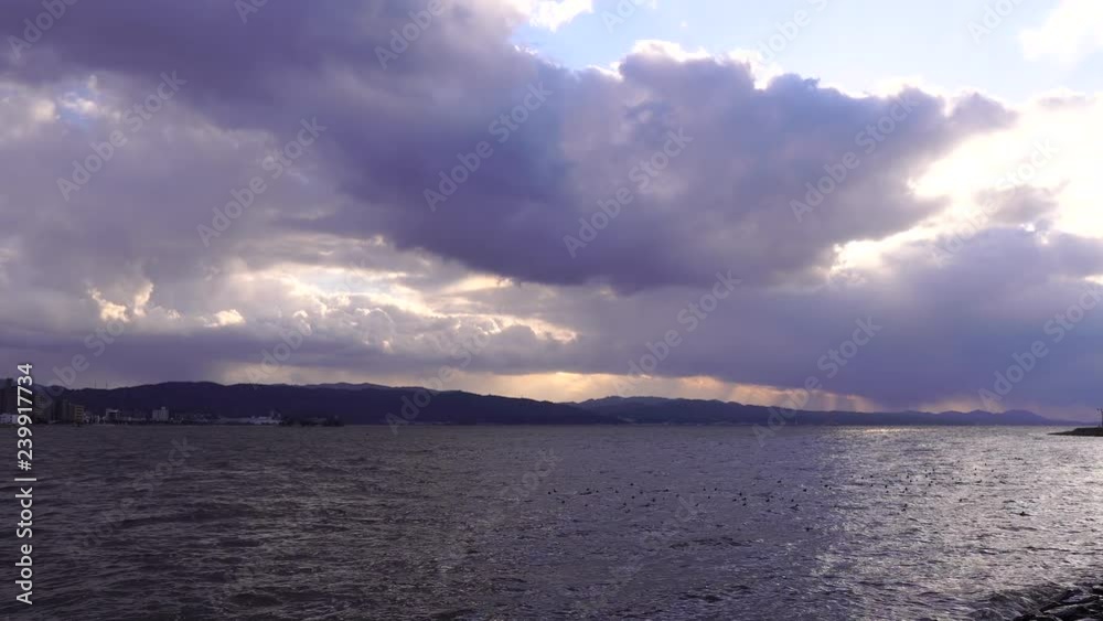 宍道湖の夕暮れ