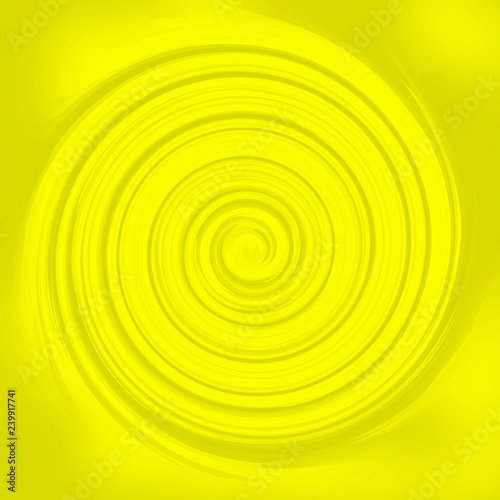 Abstract circle swirl spiral vortex round background yellow