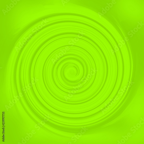 Abstract circle swirl spiral vortex round background green
