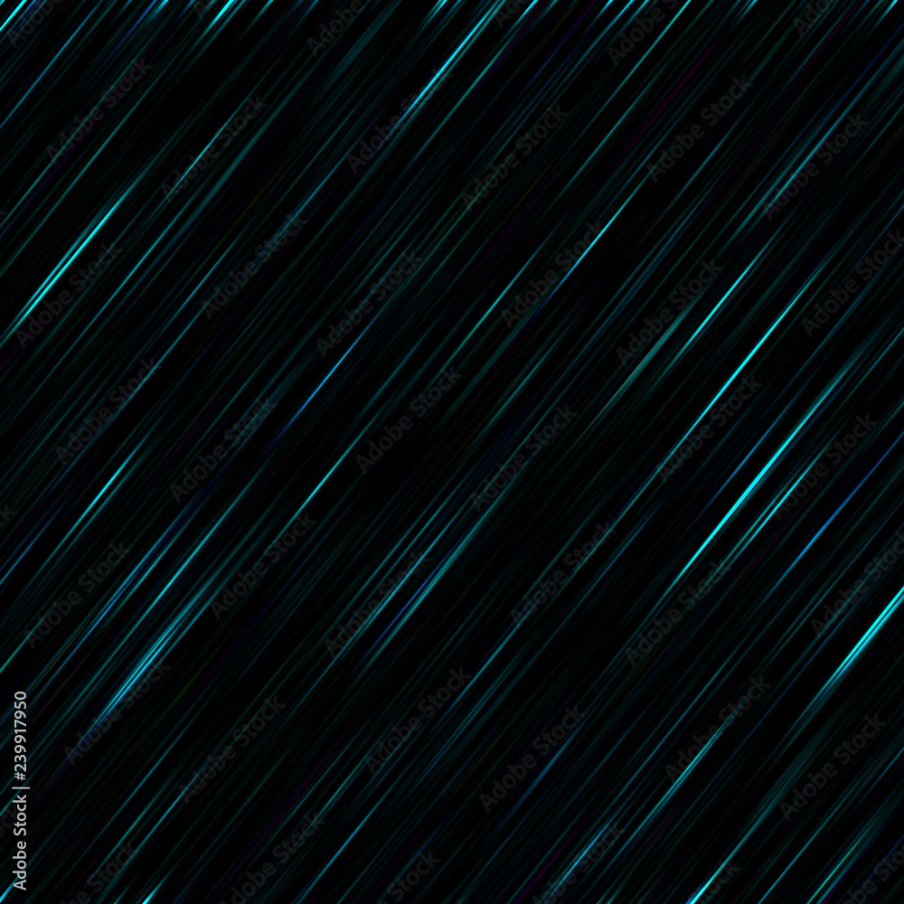 Fototapeta premium Black background shiny lines stripes color effect blue