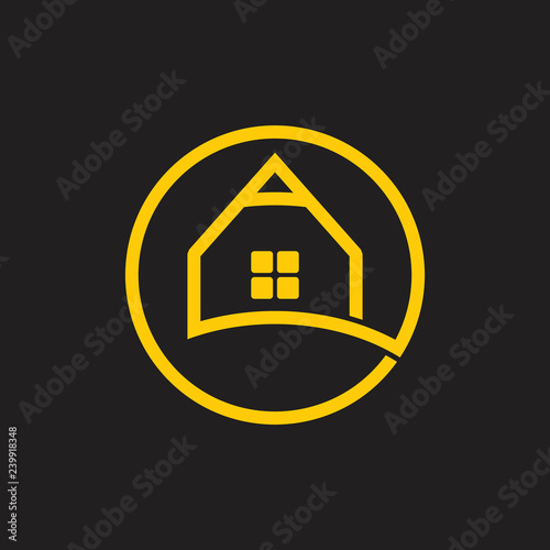 home of education pencil shape logo vector