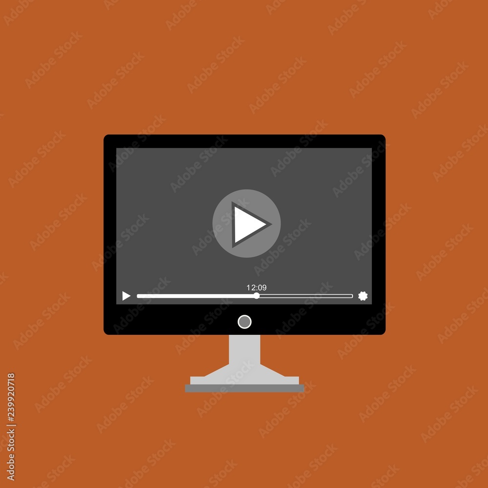 Video tutorials, study and learning concept. Vector flat illustration - Vector Video tutorials, study and learning concept. Vector flat illustration - Vector