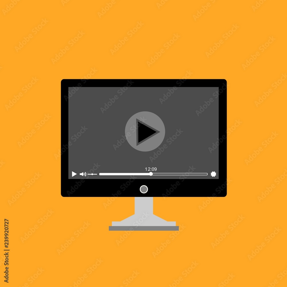 Video tutorials, study and learning concept. Vector flat illustration - Vector Video tutorials, study and learning concept. Vector flat illustration - Vector