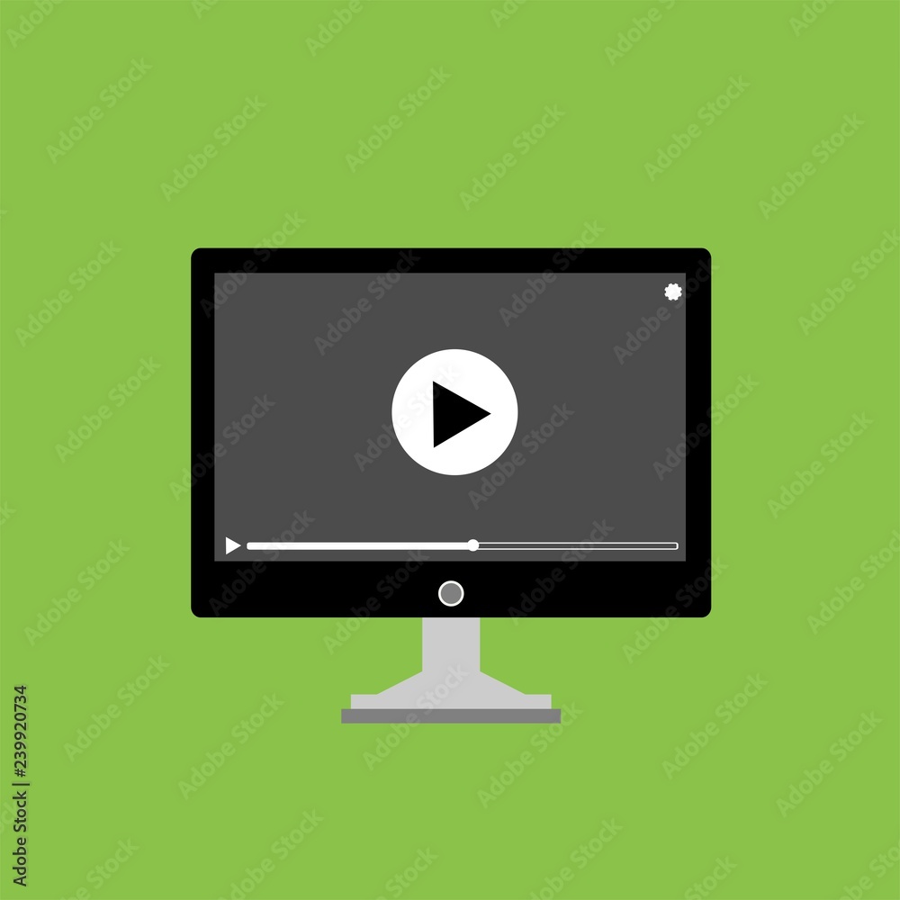 Video tutorials, study and learning concept. Vector flat illustration - Vector Video tutorials, study and learning concept. Vector flat illustration - Vector