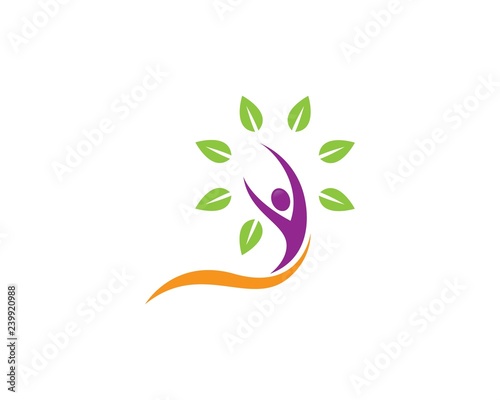 Healthy life logo template