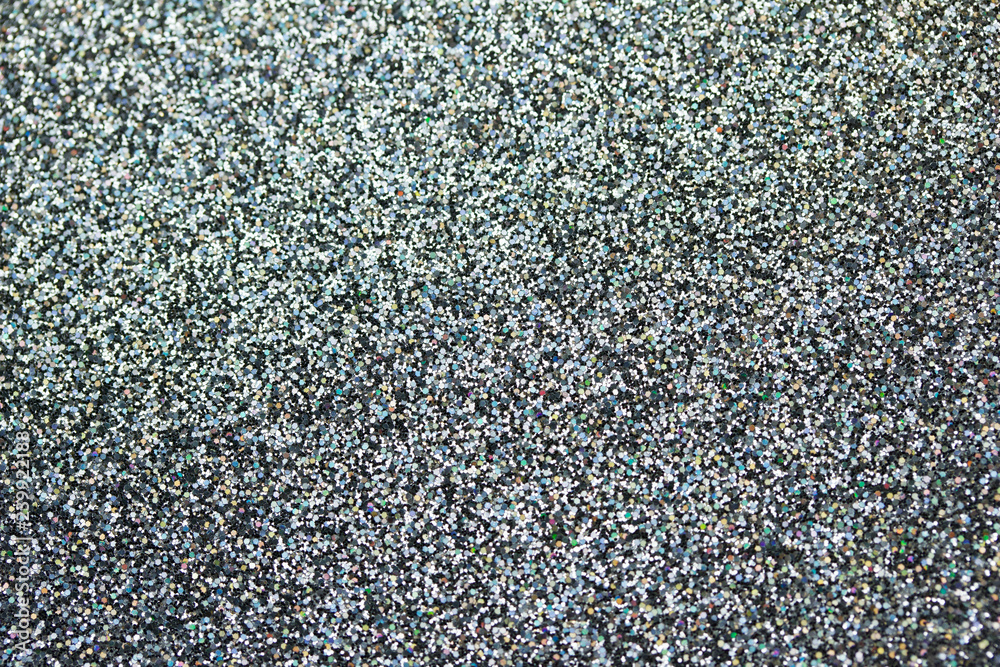 Macro abstract silver and black glitter background with bokeh Macro abstract silver and black glitter background with bokeh