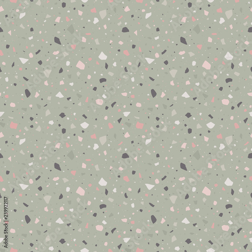 Pastel Terrazzo Seamless Pattern - Abstract Terrazzo design in pastel colors