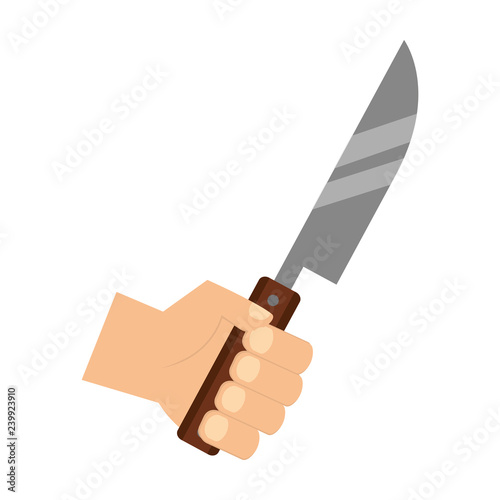 hand holding knife