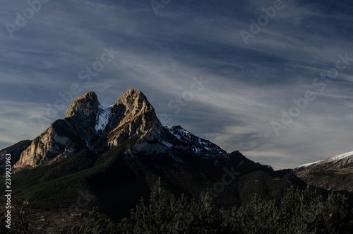 sunset in the mountains