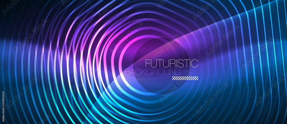 Neon glowing lines, magic energy space blue light concept, abstract background wallpaper design Neon glowing lines, magic energy space blue light concept, abstract background wallpaper design