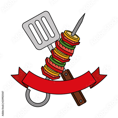 skewer and spatula barbecue ribbon
