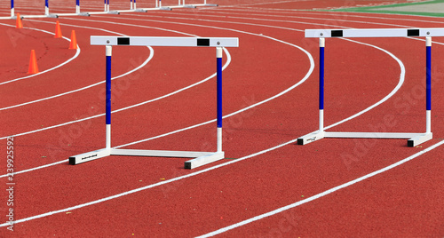 Hurdle rack, in the track and field © hanmaomin