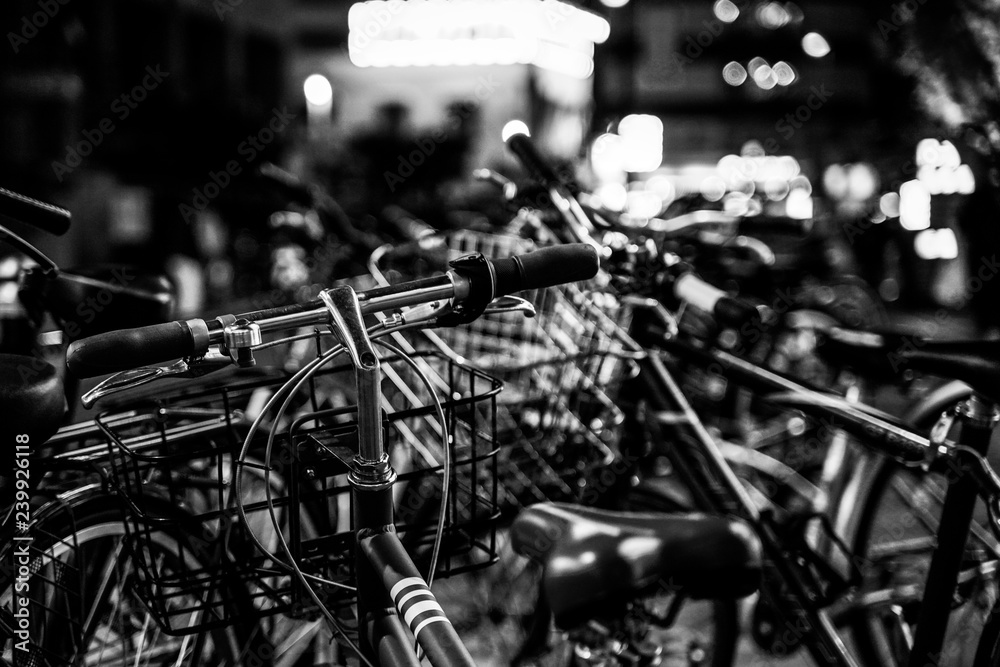 Obraz premium bikes in a row