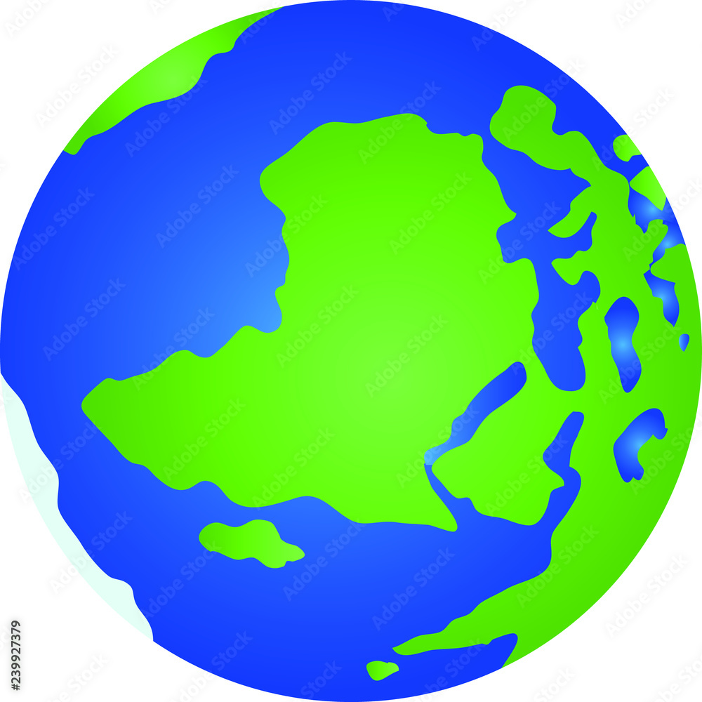 Illustration of a round gradation earth