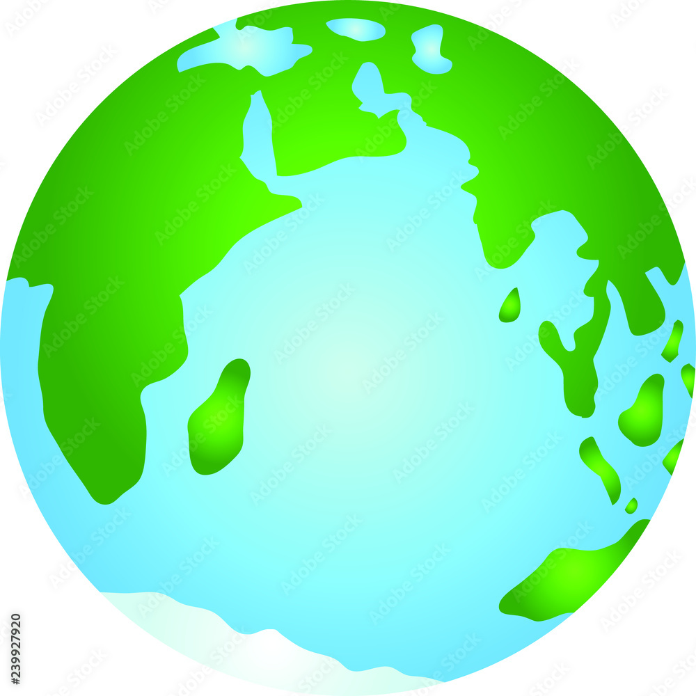Illustration of a round gradation earth Illustration of a round gradation earth