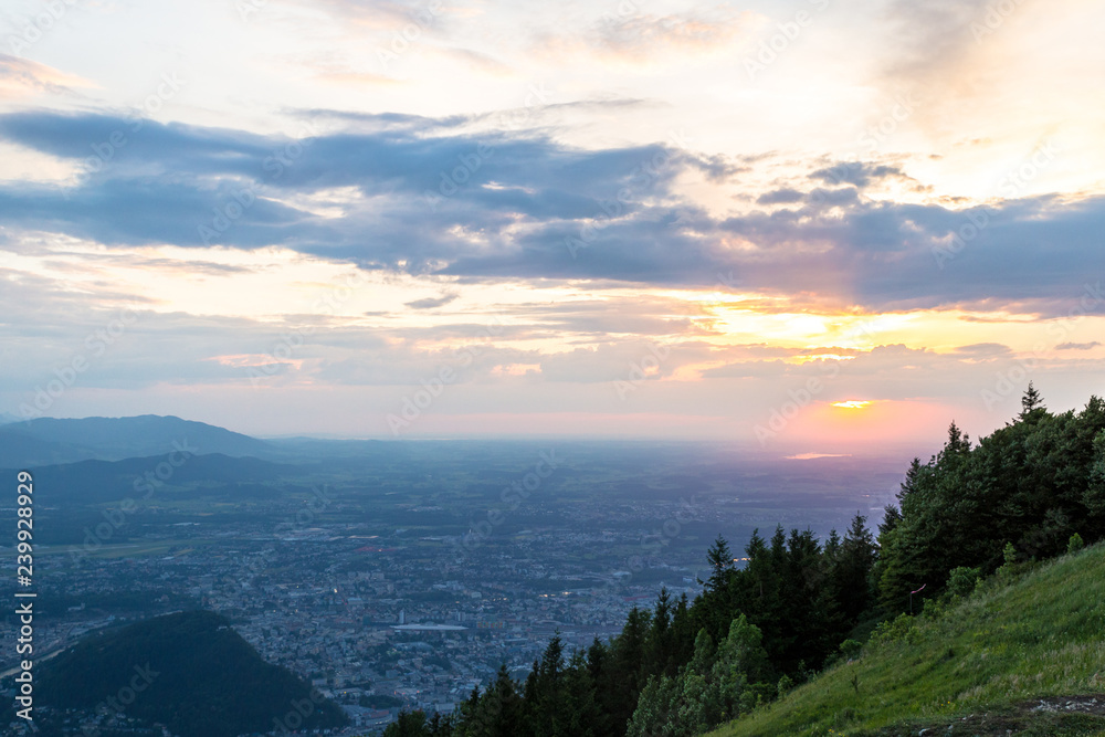 sunset mountain salzburg austria